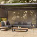 Gazebo with built-in lighting