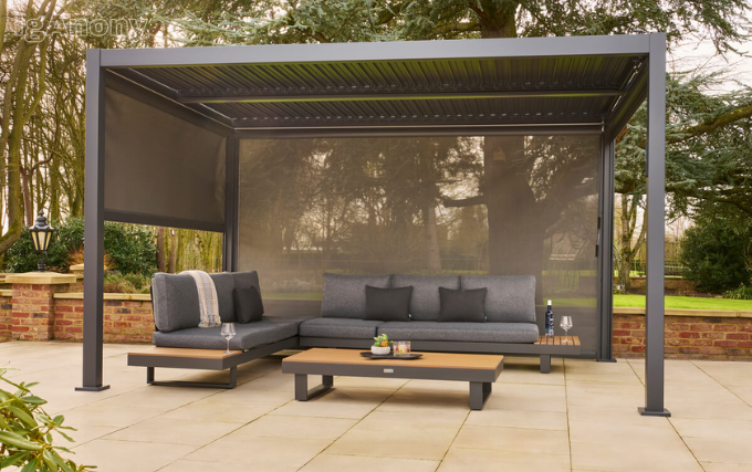 Gazebo with built-in lighting